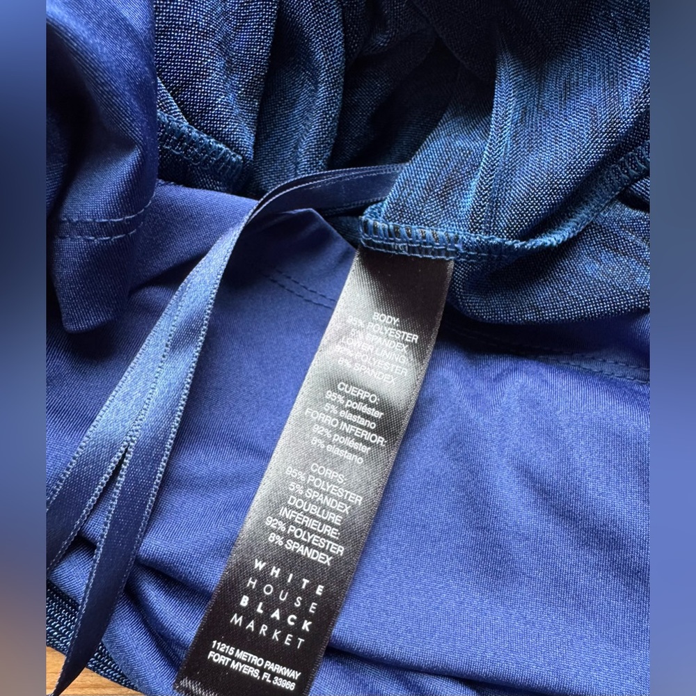 WHITE HOUSE BLACK MARKET Blue Dress S - Picture 7 of 10